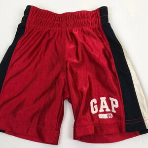 GAP EUC BOYS TODDLER RED WHITE SHORTS BOTTOMS SUMMER ATHLETIC CASUAL SIZE 3T